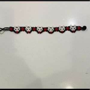 Handmade Mexican bead bracelet, dogs, Oaxaca